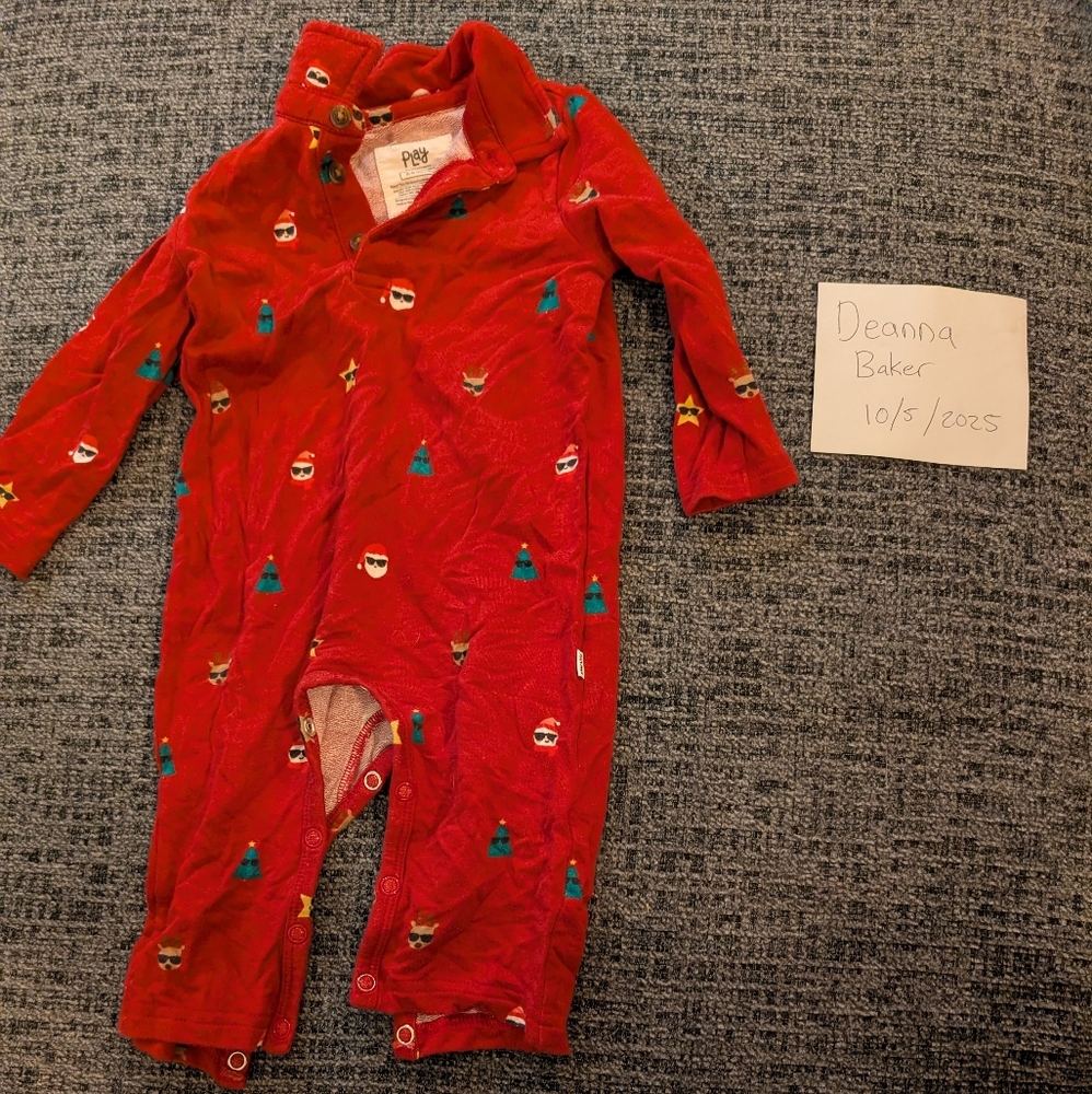 Little Sleepies Christmas Polo Bodysuit